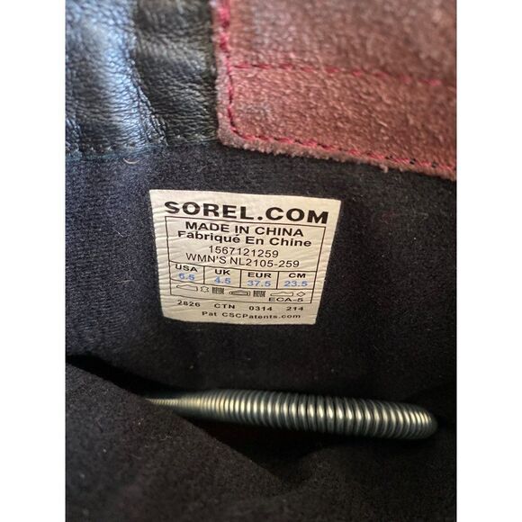 Sorel slim shortie women’a brown suede Aztec winter boot size 6.5 - Picture 8 of 8